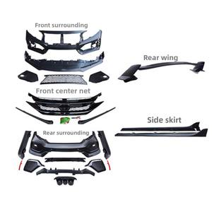 ชุดพิมพ์ภายนอกสำหรับ <span class=keywords><strong>Honda</strong></span> <span class=keywords><strong>Civic</strong></span> ดัดแปลงชุดเต็มตัวทั้งชุดกันชนหน้าและหลังพร้อมเซอร์ราวด์ขนาดใหญ่ TR - Product Image 1
