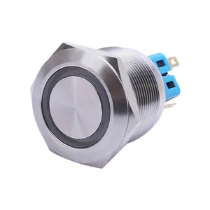 Interruptor pulsador de metal iluminado para productos electrónicos