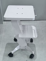 Chariot de beauté moderne en métal robuste, blanc, pour salon de SPA, avec roulettes pivotantes