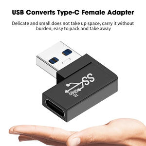 USB 3,0 macho <span class=keywords><strong>a</strong></span> hembra adaptador de extensión de ángulo recto de 90 grados adaptador de codo ascendente USB 10Gbps para conector de PC portátil Converte - Product Image 5