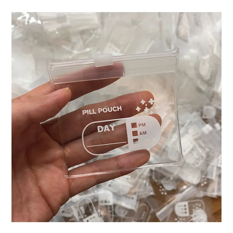 2023 new products waterproof eva pvc transparent packing pouch custom logo printed zipper plastic bags