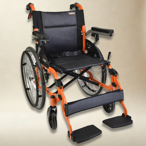 High-strength Aluminum Alloy Frame Rear-flip PU Armrest Portable Back Manual <strong>Wheelchair</strong> SYIV100-30A for Trip - Product Image 5