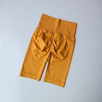 Short de cyclisme sans coutures pour femmes Short de yoga d'entraînement Push up extensible Short de fitness taille haute pour motard GYM