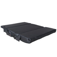 Siège-lit triple pliable pour camping-car avec revêtement en cuir PVC éponge, structure en acier, installation rapide, pour conversion de fourgon