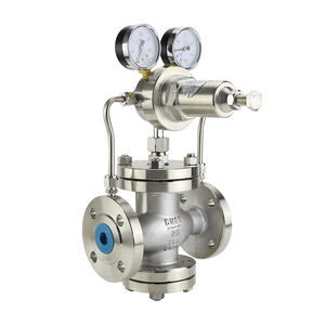 Regulator Gas Manual YK43X-16P Baja Anti Karat dengan Flens, <span class=keywords><strong>Pilot</strong></span> Piston Diafragma untuk Nitrogen/Udara Alami/Gas untuk Pengurangan Tekanan - Product Image 1