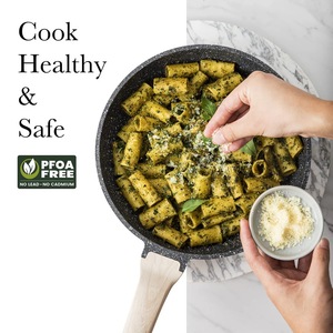 ชุดเครื่องครัวครอส บอร์เดอร์ 13 ชิ้น เคลือบหินแกรนิตไมแฟน ป้องกันการติดกระทะ พร้อมอุปกรณ์เสริม ใช้กับเตาอบได้ ล้างมือเท่านั้น - Product Image 2