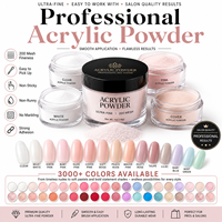 Poudre acrylique professionnelle pour ongles de salon, en gros, sans jaunissement, sans marbrure, extra fine, blanche transparente, rose naturel, pailletée