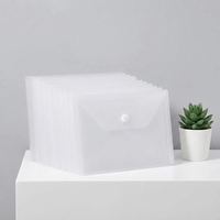 Enveloppe en plastique transparente format A4 avec fermeture à pression pour organiser les papiers et les reçus