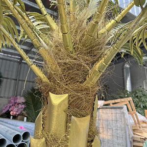 Palmiers artificiels dorés de type canari, 3 mètres, aspect métallique, plantes décoratives de luxe, magnifiques palmiers algues de 3m et 2,5m de hauteur - Product Image 3