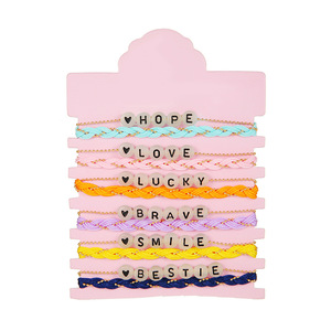 Juego <span class=keywords><strong>de</strong></span> 6 Pulseras Luminosas con Nombre Personalizado, Letras <span class=keywords><strong>de</strong></span> Amor, Cadena <span class=keywords><strong>de</strong></span> Metal Estilo Bohemia, Regalo para Mujer - Product Image 5