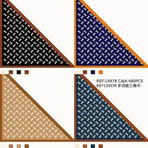 Fulari Sciarpa triangolare multifunzionale 60x135 cm con stampa geometrica per uso esterno, tutte le stagioni, unisex - Product Image 2