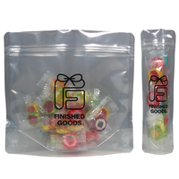 Emballage de sachets découpés sur mesure, pochette à fermeture éclair anti-odeur, forme spéciale pour le stockage de bonbons gélifiés et de collations