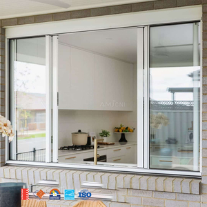 Thương Hiệu Hàng Đầu Phần Cứng Đôi Tráng Men Cách Điện Frosted <span class=keywords><strong>Glass</strong></span> Cửa Sổ Trượt Mở Sợi Thủy Tinh Flyscreen Trượt Cửa Sổ Biệt Thự - Product Image 1