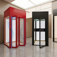 Porte d'ascenseur de villa, couleur personnalisée, coulissante automatique, battante manuelle, panneau de verre pliant, porte d'ascenseur domestique