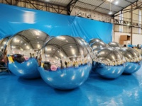 Ballon miroir géant argenté gonflable pour mariage, festival, événement, décoration.