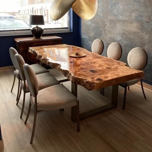 MOREDESIGN - Muebles de Cocina de Madera a Precio de Fábrica, Tablero de Madera de Nogal Macizo con Borde Natural, Mesa de Comedor para Restaurante - Product Image 3