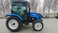 Tracteur diesel 100 CV à quatre roues motrices avec cabine fermée, équipement agricole pour vergers, exportation vers les pays des Balkans – Direct usine