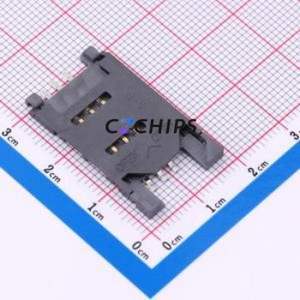 SIM101-GZ6P SIM Card Connector SMD Connector Flip Cover Type Mini SIM Card Card Holder No Card Detection - Product Image 1