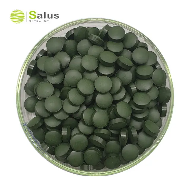 OEM ฉลากส่วนตัวอินทรีย์สาหร่ายเกลียวทอง Chlorella แท็บเล็ต