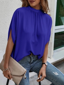 Camicetta Estiva Personalizzata da Donna, Casual, con Stampa, Manica Corta, Vestibilità Ampia, per Ufficio - Product Image 5