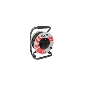 Enrouleur de câble en néoprène Perel PROFESSIONNEL-25 m - 3G2.5 - 4 PRISES-PRISE FRANÇAISE - Product Image 1