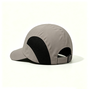 Gorra Deportiva de Malla de 5 Paneles, Transpirable, Ajustable, Unisex, para Exteriores, Gris con Panel Lateral Negro, Ligera, para Primavera y Verano - Product Image 2