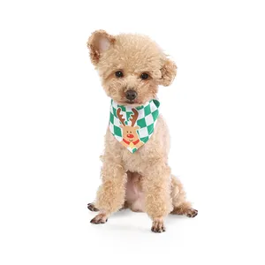 Bandana de Navidad para perro, ropa personalizada para disfraz, pañuelo para la cabeza, Collar con lazo para perro, venta al por mayor
