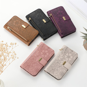 Custodia a <span class=keywords><strong>Portafoglio</strong></span> in Pelle PU di Lusso per <span class=keywords><strong>iPhone</strong></span> 17 con Motivo Floreale e Foglie, con Cordino per Accessori Telefono - Product Image 2