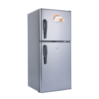 Réfrigérateur solaire DC 12V double porte 118L avec système hors réseau pour usage commercial et domestique