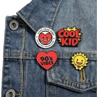 Pin Enamel Kartun Lucu Kustom untuk Anak-anak dan Dewasa, Bros Logam untuk Hiasan Ransel, Pakaian, dan Jaket