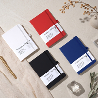 Carnet de notes A5 de haute qualité avec élastique, couverture en cuir PU, ligné, pour promotion professionnelle ou cadeau