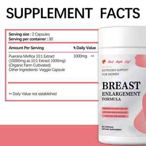 Capsules de <span class=keywords><strong>formule</strong></span> d'augmentation mammaire, Complément alimentaire naturel à base de plantes, Soutien aux œstrogènes et soulagement de la ménopause, Végétalien, Certifié GMP - Product Image 6