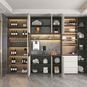 Aparador de Madera Estilo Nórdico para Cocina, Comedor, Bar, Función de Exhibición Moderna y Lujosa para Muebles de Hotel y Hogar - Product Image 1