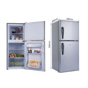 Mini réfrigérateur portable avec congélateur, alimentation solaire CC, 118 L, double porte, congélateur supérieur pour la chambre - Product Image 2
