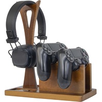 Support de manette de jeu en bois pour accessoires de jeu, support pour casque et support pour écouteurs pour équipement de jeu