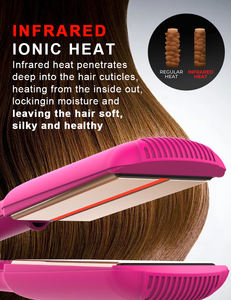 Fers à lisser à vente chaude, lisseur de cheveux professionnel en titane, chauffage rapide, plaque large avec écran LCD, fer à lisser - Product Image 6