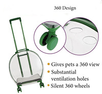 Kugelförmiger Transparenter Blasen-Tiertransporter mit Rädern - Kleiner Hunde- oder Katzen-Trolley für Reisen - Alternative zum Katzenrucksack