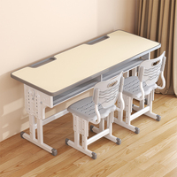 Ensemble d'étude robuste pour étudiants, table scolaire institutionnelle, chaise certifiée ISO, bureau éducatif, mobilier écologique, compatible OEM/ODM