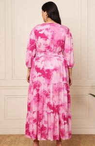 Robe élégante pleine longueur pour les occasions décontractées et formelles pour les femmes Robe longue fluide Boho avec robes imprimées traditionnelles - Product Image 2