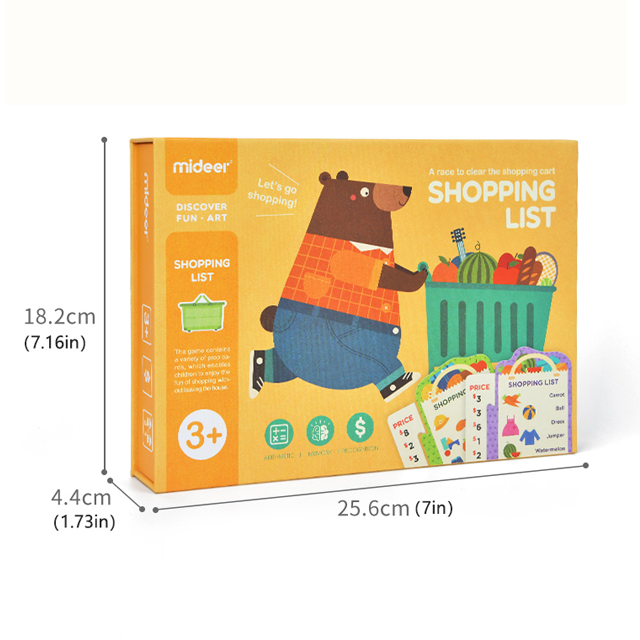 Latest Shopping List Children Board Game Cognitive Memory Numerical Operation Digital Kids Math Trading Toys