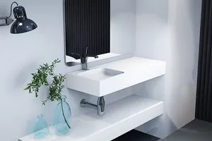 Fanwin Luxe Hand Made Sink Badkamer Kunststeen Vessel Wash Wasbak Counter Top Wastafel Wastafel Voor Badkamer