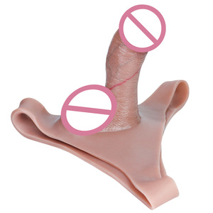 Dildo indossabile in pelle cava, a forma di fallo, ispessito e ingrandito, per pantaloni, morbido, impermeabile, per sesso adulto, lesbiche, ragazze, donne - Product Image 1