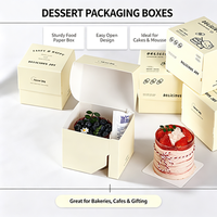 Caja para Pastelitos de Mousse con Logotipo Personalizado, 2 y 3 Pulgadas, Empaque para Pastelería Francesa, Caja de Papel de Grado Alimenticio, Tamaño Personalizado OEM/ODM