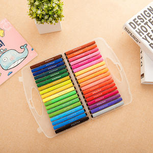 Ensemble de stylos marqueurs à eau triangulaires personnalisés, lavables, non toxiques, pour l'art des étudiants, 12, 24, 36, 48 couleurs - Product Image 1