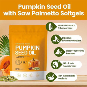 Cápsulas de Aceite de Semilla de Calabaza de 1000 mg con Saw Palmetto - Soporte Natural para la Salud de la Próstata y el Crecimiento del Cabello para Adultos - 300 Cápsulas - Product Image 6
