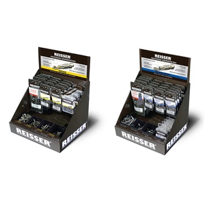 Exhibidor de Cosméticos de Cartón Negro de 2 Niveles con Logotipo Personalizado, Exhibidor de Pestañas para Mostrador, Exhibidor de Mesa para Venta al por Menor - Product Image 6