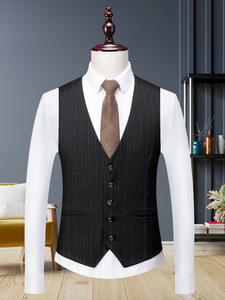 <span class=keywords><strong>Costume</strong></span> d'Affaires Noir Croisé Sur Mesure Vente en Gros, <span class=keywords><strong>Costume</strong></span> de <span class=keywords><strong>Mariage</strong></span> Haut de Gamme Rayé Couleur Café pour <span class=keywords><strong>Homme</strong></span> - Product Image 6