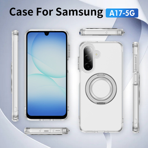 Coque de téléphone hybride 2 en 1 TPU <span class=keywords><strong>PC</strong></span> ultra résistante avec anneau magnétique 360° et protection intégrale pour Samsung Galaxy A17 5G - Product Image 2