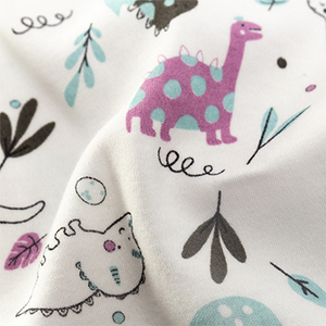 Tùy Chỉnh In Mô Hình 200gsm 180Cm Chiều Rộng 40S Gots Chứng Nhận Hữu Cơ 100% Cotton Dệt Kim Interlock Vải Cho Bé Trẻ Em Quần Áo - Product Image 5