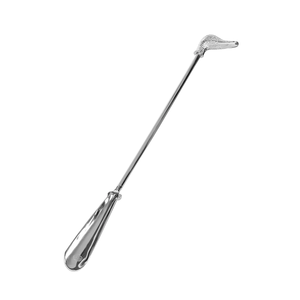 Chausse-pied en aluminium au design cygne, longue portée, en métal, avec bord lisse, prise confortable, résistant à la rouille, aide à l'enfilage des chaussures - Product Image 1